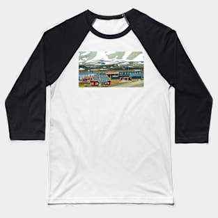 A group of houses at Ny-Alesund, Svalbard, Norway Baseball T-Shirt